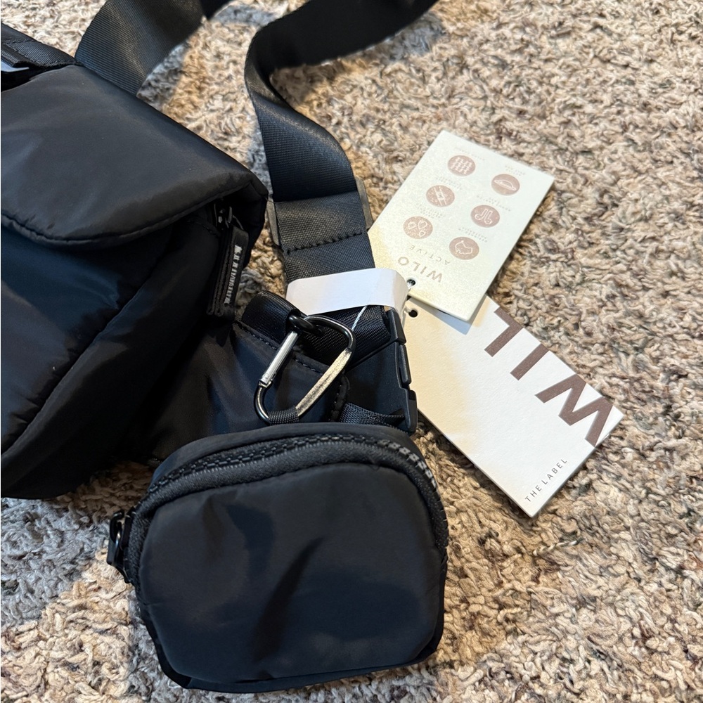 Wilo The Label Nylon Snap Front Waist Bag - Black - Picture 2 of 3